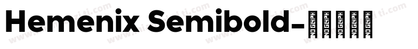 Hemenix Semibold字体转换